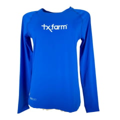 Camiseta Feminina Texas Farm UV 50+ Azul Royal Ref: UVF001