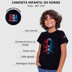 Camiseta T Shirt Infantil Ox Horns Estampada Ref.5167