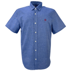 Camisa Masculina Txc Custom Azul Manga Curta - Ref. 2917C