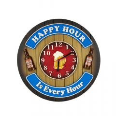 Relógio de Parede MDF Happy Hour Is Every Hour