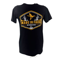 Camiseta Masculina Made In Farm Manga Curta Preta Red Necks