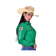 Camisa Feminina Radade Brands Bordada Verde Ref. 0973