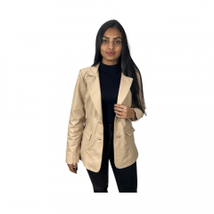 Blazer Feminino Badana Couro Pelica Ref.1038PMP - Escolha a cor
