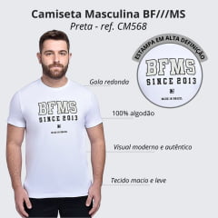 Camiseta Masculina BF///MS 2013 Branca - Ref. CM606
