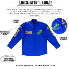 Camisa Infantil Radade Green Team Azul Royal – Ref. 3091