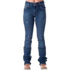 Calça Feminina Texas Farm Jeans Flare Wash Basic Ref. PDF026