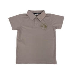 Camiseta Polo Infantil Cavalo Crioulo Colbeck Bege Ref:18600