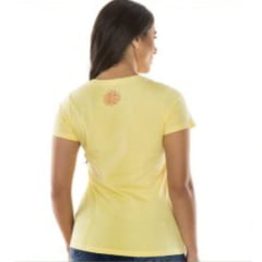 Camiseta Feminina Ox Horns T Shirt Manga Curta Amarela Ref: 6382