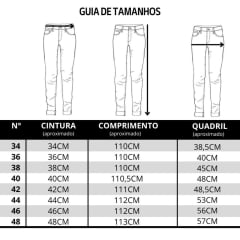 Calça Feminina Buphallos Jeans Médio Bordado com Brilhos Ref. BPL829