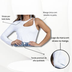 Body Feminino Buphallos Branco Cristal - Ref. BPL585