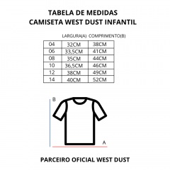 Camiseta Infantil West Dust Branca Baby Look - REF: BL.27076