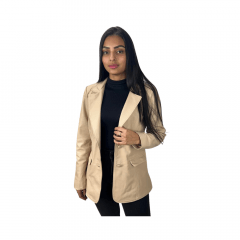Blazer Feminino Badana Couro Pelica Ref.1038PMP - Escolha a cor