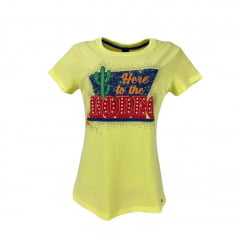 Camiseta T-shirt Miss Country Rodeo Amarelo Neon Ref: 868