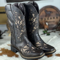 Bota Texana Feminina La Mexicana Com Brilho - Ref: 17-40121