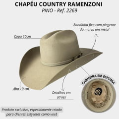 Chapéu Country Ramenzoni Arizona ll México - Ref 2269