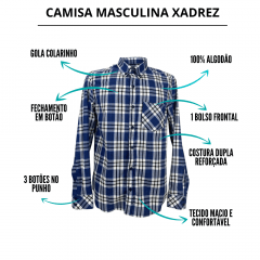 Camisa Masculina Pura Raça Xadrez Vários Modelos Várias Cores