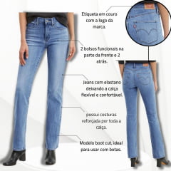 Calça Jeans Feminina Levi's Flare - Ref. 196320076