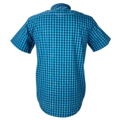 Camisa Laço Forte Masculina Xadrez Manga Curta Slim Ref.9205 - Escolha a cor