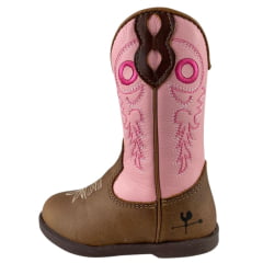 Bota Infantil Caminhos da Roça Caramelo Rosa - Ref.K126