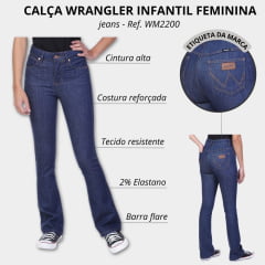 Calça Infantil Wrangler Jeans Flare Teen - Ref. WF2200UN