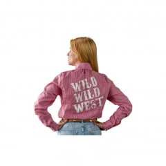Camisa Miss Country Wild Wild West Vermelha Bordada nas Costas Ref.: 849