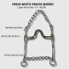 Freio Misto 2 JG Freios Barão Perna Normal 1/2 Bocal Alto 89