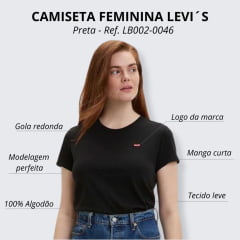 Camiseta Feminina Levi´s Preta Básica - Ref. LB002-0046