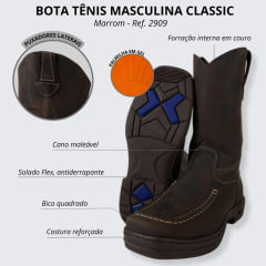 Bota Tênis Masculina Classic Featherboot Café - Ref. 2909