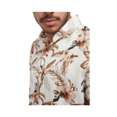 Camisa Masculina Extra TXC Estampada Bege Ref: 2799C