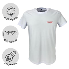 Camiseta Masculina Wrangler Básica Branca - Ref. WM5503 BR