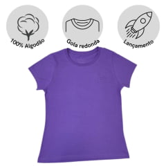 Camiseta Feminina TXC Classic Roxa Logo Bordada - Ref. 50250