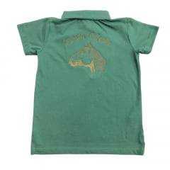 Camiseta Polo Infantil Cavalo Crioulo Colbeck Verde