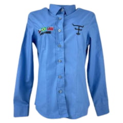 Camisa Feminina Competição Texas Farm Azul Ref: CAP007