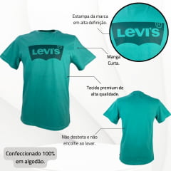 Camiseta Masculina Levi's Manga Curta Verde - Ref.LB0010842