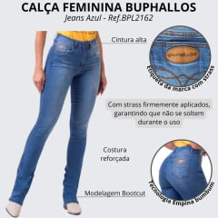Calça Feminina Buphallos Jeans Tradicional Bootcut R. 2162