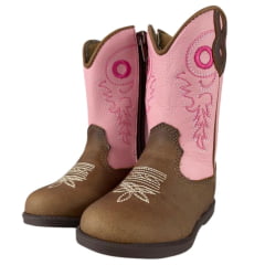 Bota Infantil Caminhos da Roça Caramelo Rosa - Ref.K126