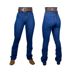Calça Feminina Rodeio Country Flare Cintura Alta Lycra - Escolha a cor