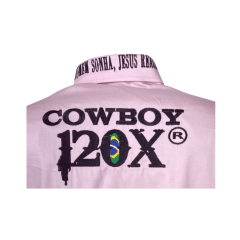 Camisa Feminina Bordada Cowboy 120x - Escolha a cor