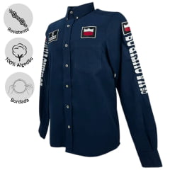 Camisa Masculina Os Vaqueiros Bordada - Ref. 59991 - Escolha a cor