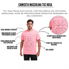 Camiseta Masculina TXC Custom Rosa - REF: 191196