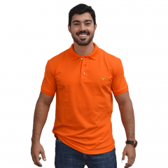 Camiseta Polo Masculina Os Moiadeiros Laranja Ref: CPM1916