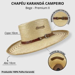 Chapéu Karandá Unissex Duplo Campeiro Premium II Aba 10