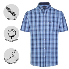 Camisa Masculina Wrangler Tricoline Xadrez Ref.WSS126UN