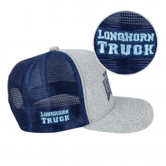 Boné Unissex Longhorn Truck Cinza e Azul