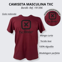 Camiseta Masculina TXC Custom X Bordô - Ref. 191396