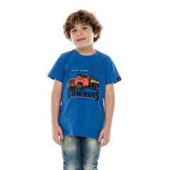 Camiseta Infantil Ox Horns Manga Curta Azul Ref. 5200