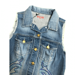 Colete Jeans Feminino West Dust Country