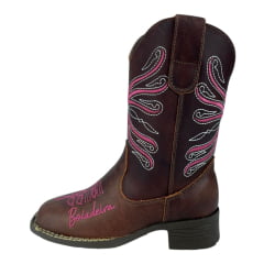 Bota Texana Infantil BigBull Boots Rosa Boiadeira Ref:900225