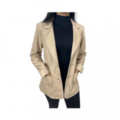 Blazer Feminino Badana Couro Pelica Ref.1038PMP - Escolha a cor