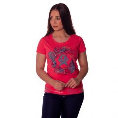 Camiseta T Shirt Feminina Ox Horns Coral Rosa Ref: 6222